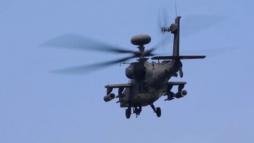 Trực thăng Mỹ Apache khai hỏa trong cuộc tập trận ở Hàn Quốc